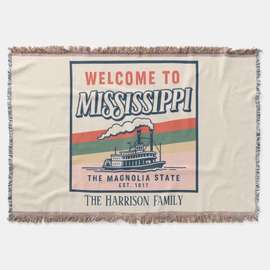 Persoonlijke Mississippi Worpdeken Deken (Voorkant)