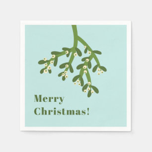Persoonlijke Mistletoe Kerstfeest Servet