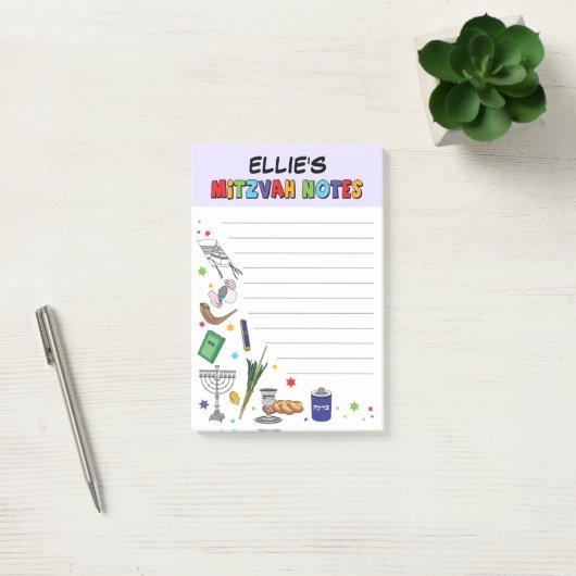 Persoonlijke Mitswa-notities - Stijl 3 Post-it® Notes (Kantoor)