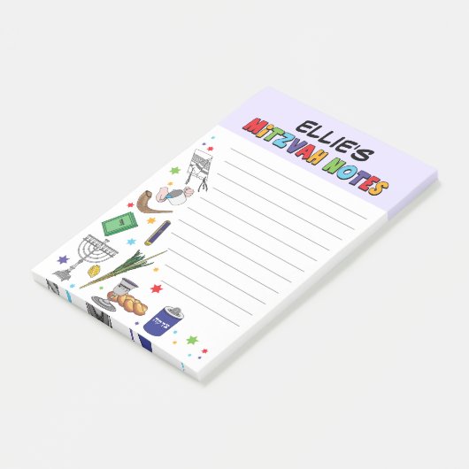 Persoonlijke Mitswa-notities - Stijl 3 Post-it® Notes (Schuin)