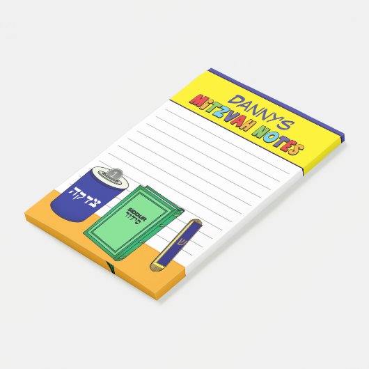 Persoonlijke Mitzvah-artikelen - Kleurrijk Post-it® Notes (Schuin)