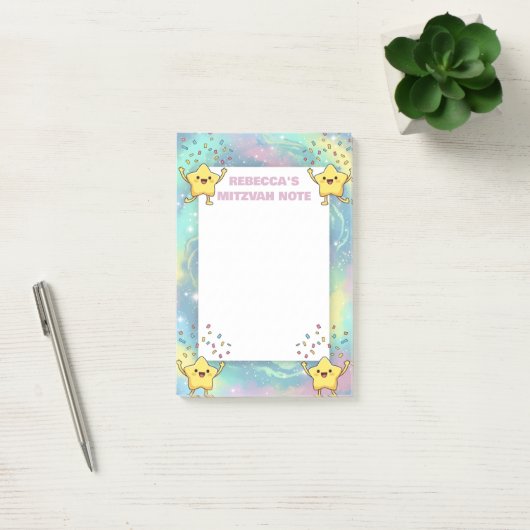 Persoonlijke Mitzvah-notitie Cute Star-plaknotitie Post-it® Notes (Kantoor)