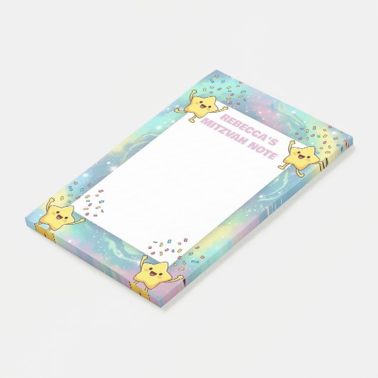 Persoonlijke Mitzvah-notitie Cute Star-plaknotitie Post-it® Notes (Schuin)