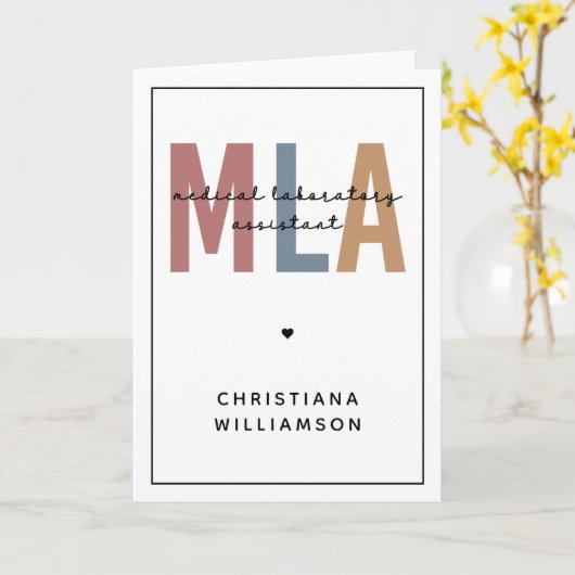 Persoonlijke MLA-assistent voor medische laborator Kaart (Gele Bloem)