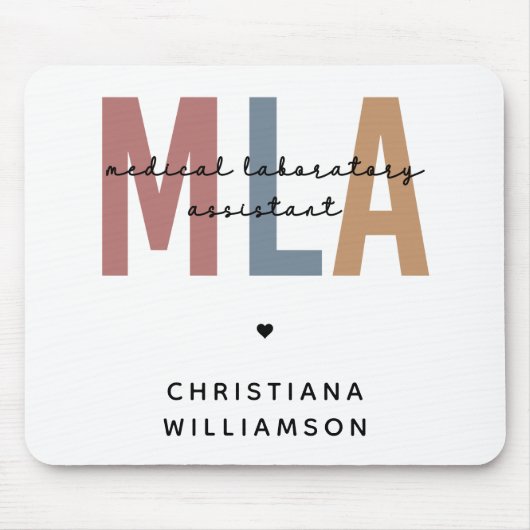 Persoonlijke MLA-assistent voor medische laborator Muismat (Voorkant)