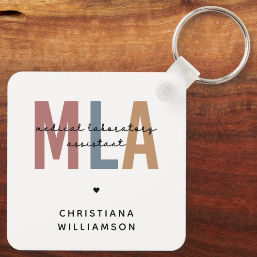 Persoonlijke MLA-assistent voor medische laborator Sleutelhanger (Achterkant)