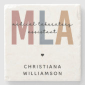 Persoonlijke MLA-assistent voor medische laborator Stenen Onderzetter (Voorkant)