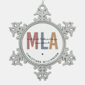 Persoonlijke MLA-assistent voor medische laborator Tin Sneeuwvlok Ornament (Voorkant)