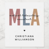 Persoonlijke MLA-assistent voor medische laborator Wijn Etiket (Enkel label)