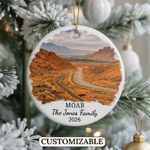 Persoonlijke Moab-hanger, op maat gemaakte Utah-st Keramisch Ornament