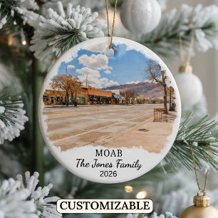 Persoonlijke Moab-hanger, op maat gemaakte Utah-st Keramisch Ornament