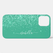 Persoonlijke mobiele telefoonhoes Groene scriptnaa Case-Mate iPhone Case (Achterkant (horizontaal))