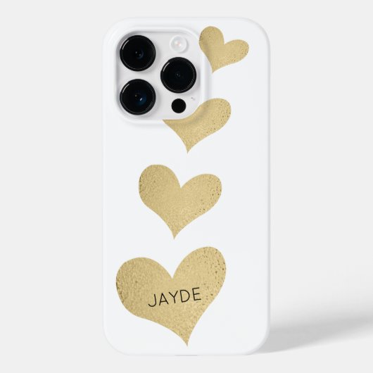 Persoonlijke Mobiele Telefoonhoes met Gouden Folie Case-Mate iPhone Case (Achterkant)
