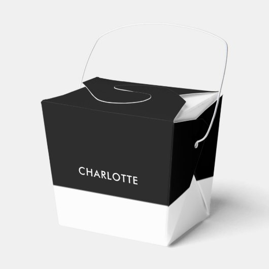 Persoonlijke Mode Luxe Zwart-wit streep Bedankdoosjes (Voorkant Zijde)