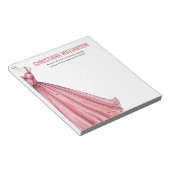 Persoonlijke modeontwerper stylist afgestudeerd notitieblok (Schuin)