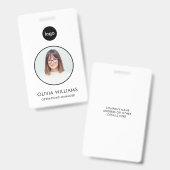 Persoonlijke moderne aangepaste personeelsausweis badge (Voor- en achterkant)