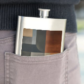 Persoonlijke Moderne Aardse Geometrische Hipflask Flacon (Voorbeeld)