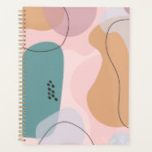 Persoonlijke Moderne Abstracte Pastelkleur Planner (Voorkant)