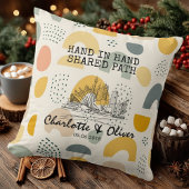 Persoonlijke moderne abstracte skyline kussen voor