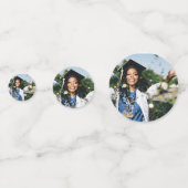 Persoonlijke moderne afstudeerfoto confetti (Achterkanten)