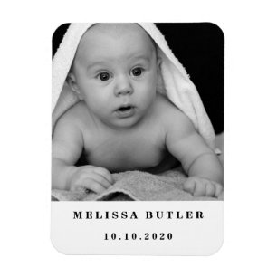 Persoonlijke moderne babyfoto magneet