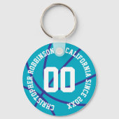 Persoonlijke moderne basketbal sleutelhanger (Achterkant)