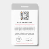 Persoonlijke moderne bedrijf QR-code personeelskaa Badge (Achterkant)