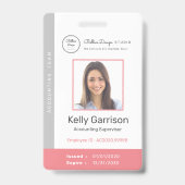 Persoonlijke moderne bedrijf QR-code personeelskaa Badge (Voorzijde)
