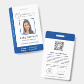 Persoonlijke moderne bedrijf QR-code voor werkneme Badge (Voor- en achterkant)
