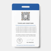 Persoonlijke moderne bedrijf QR-code voor werkneme Badge (Achterkant)