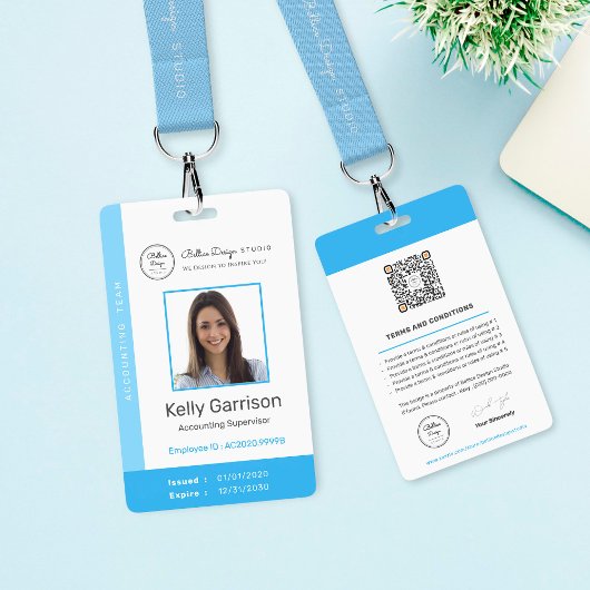 Persoonlijke moderne bedrijf QR-code voor werkneme Badge