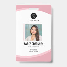 Persoonlijke moderne bedrijfspas roze