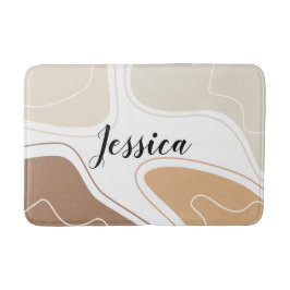 Persoonlijke Moderne Beige Geometrisch Badmat