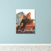 Persoonlijke moderne beste vrienden foto canvas afdruk (Insitu (Houten vloer))