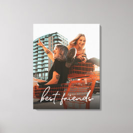 Persoonlijke moderne beste vrienden foto canvas afdruk