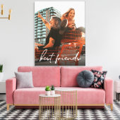 Persoonlijke moderne beste vrienden foto canvas afdruk (Insitu (Woonkamer))