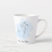 Persoonlijke Moderne Blauwe Aquarel Koffiemok Latte Mok (Rechts)