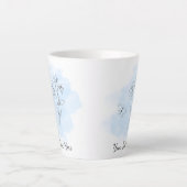 Persoonlijke Moderne Blauwe Aquarel Koffiemok Latte Mok (Voorkant)