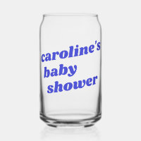 Persoonlijke moderne blauwe retro gunst baby showe
