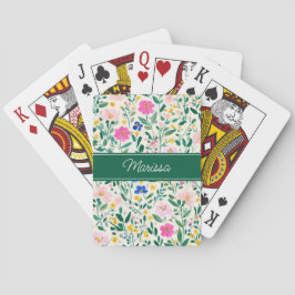 Persoonlijke Moderne Bloemen Pokerkaarten