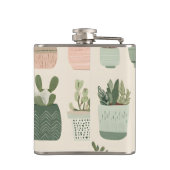Persoonlijke Moderne Boho Potted Succulent Plant Heupfles (Achterkant)