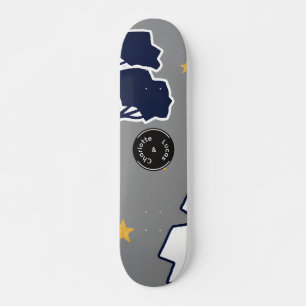 Persoonlijke moderne bosboom en ster persoonlijk skateboard