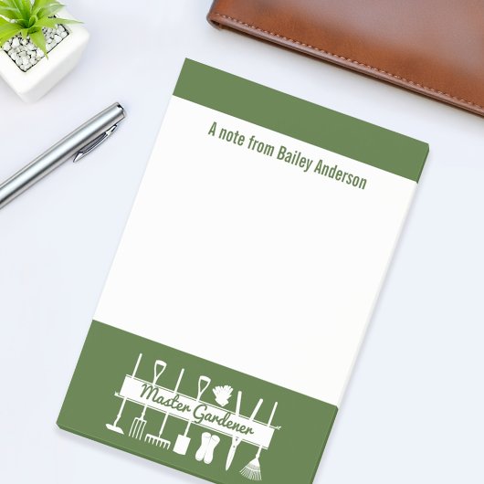 Persoonlijke Moderne Bosgroene Meester Tuinman Post-it® Notes
