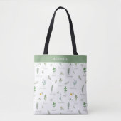 Persoonlijke Moderne Botanische Boodschappentas Tote Bag (Voorkant)