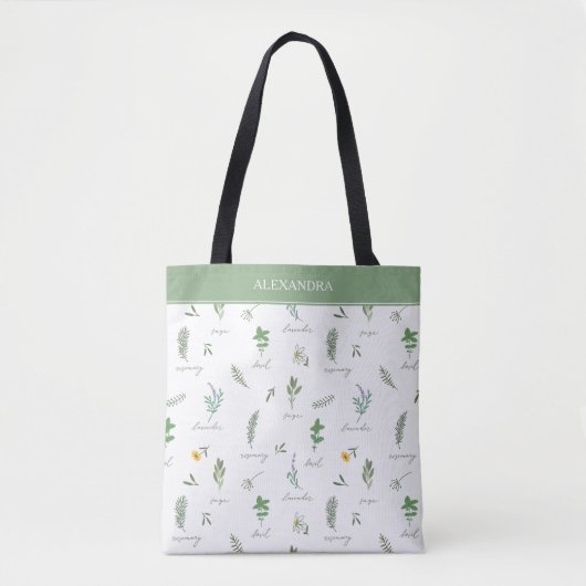 Persoonlijke Moderne Botanische Boodschappentas Tote Bag (Voorkant)