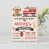 Persoonlijke Moderne Brandweerfeestje Verjaardag v Kaart (Staand voorkant)