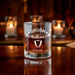 Persoonlijke Moderne Bruidegom Whisky Glas