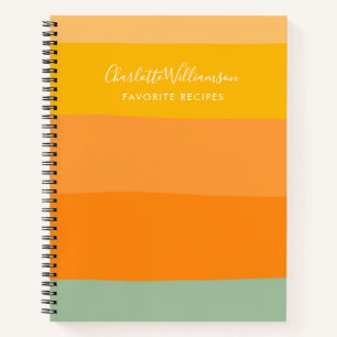 Persoonlijke Moderne Chic Strepen Familie Recept Notitieboek