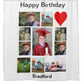 Persoonlijke Moderne Dag 11 Foto Collage Douchegordijn (Voorkant)