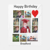 Persoonlijke Moderne Dag 11 Foto Collage Fleece Deken (Voorkant)